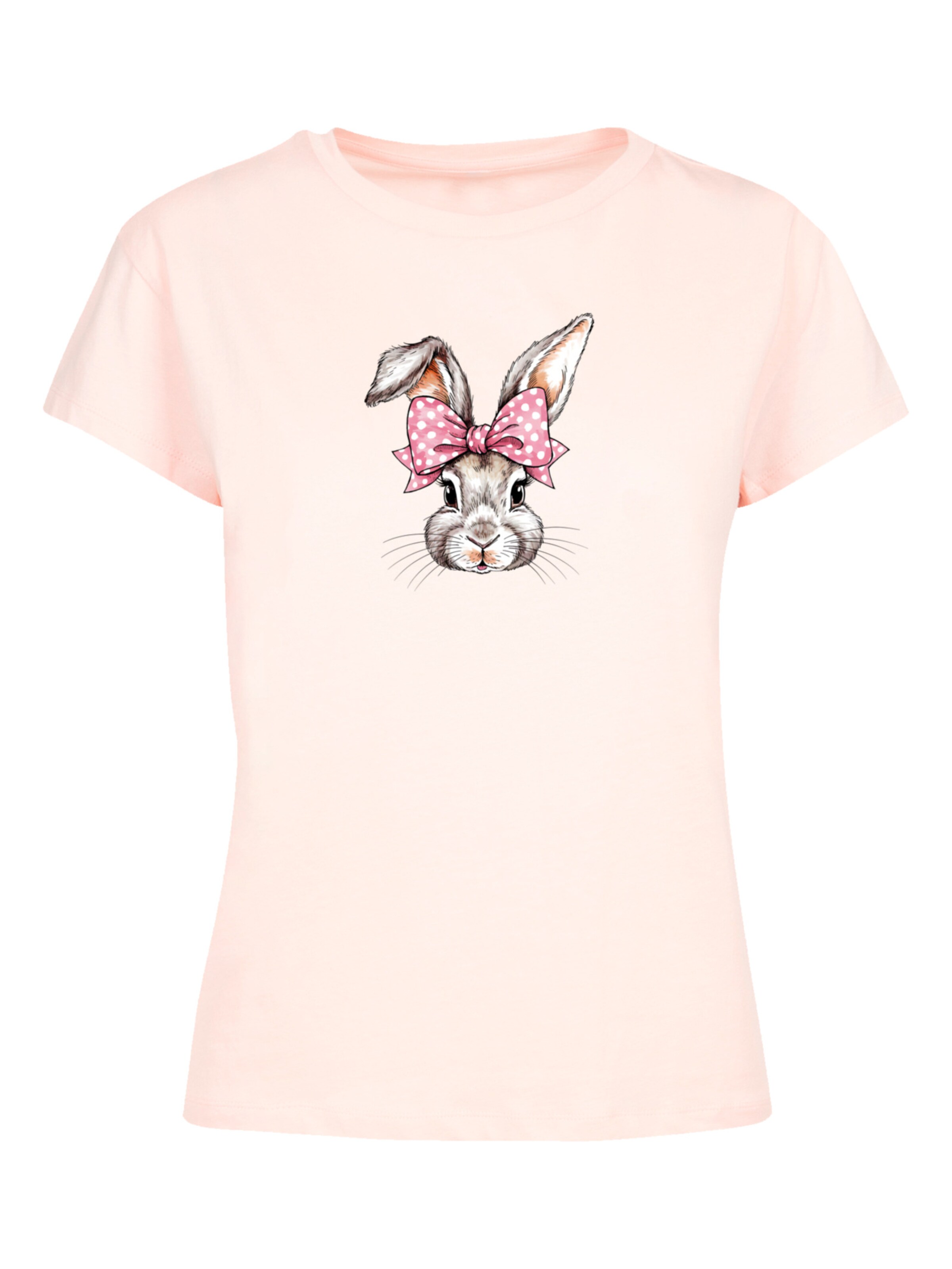 F4NT4STIC Shirt 'Niedlicher Hase mit Schleife' in Pink: front