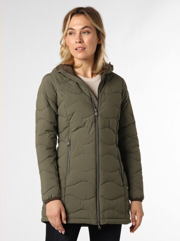 Marie Lund Winter Coat in Green: front