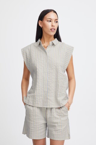 ICHI Blouse 'KADAYA' in Beige