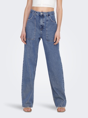 ONLY Wide leg Jeans 'KIRSI' in Blauw: voorkant