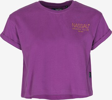 NASSAU Beach Club Shirt in Purple: front