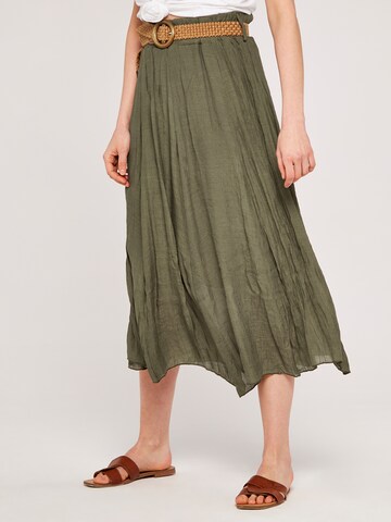 Apricot Rok in Groen: voorkant