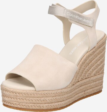 Calvin Klein Jeans Sandal in Beige: front