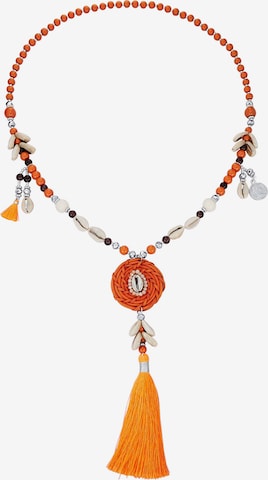 Angel of Style Necklace in Orange: front
