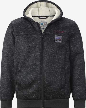 Jan Vanderstorm Zip-Up Hoodie 'Mikrikson' in Grey: front