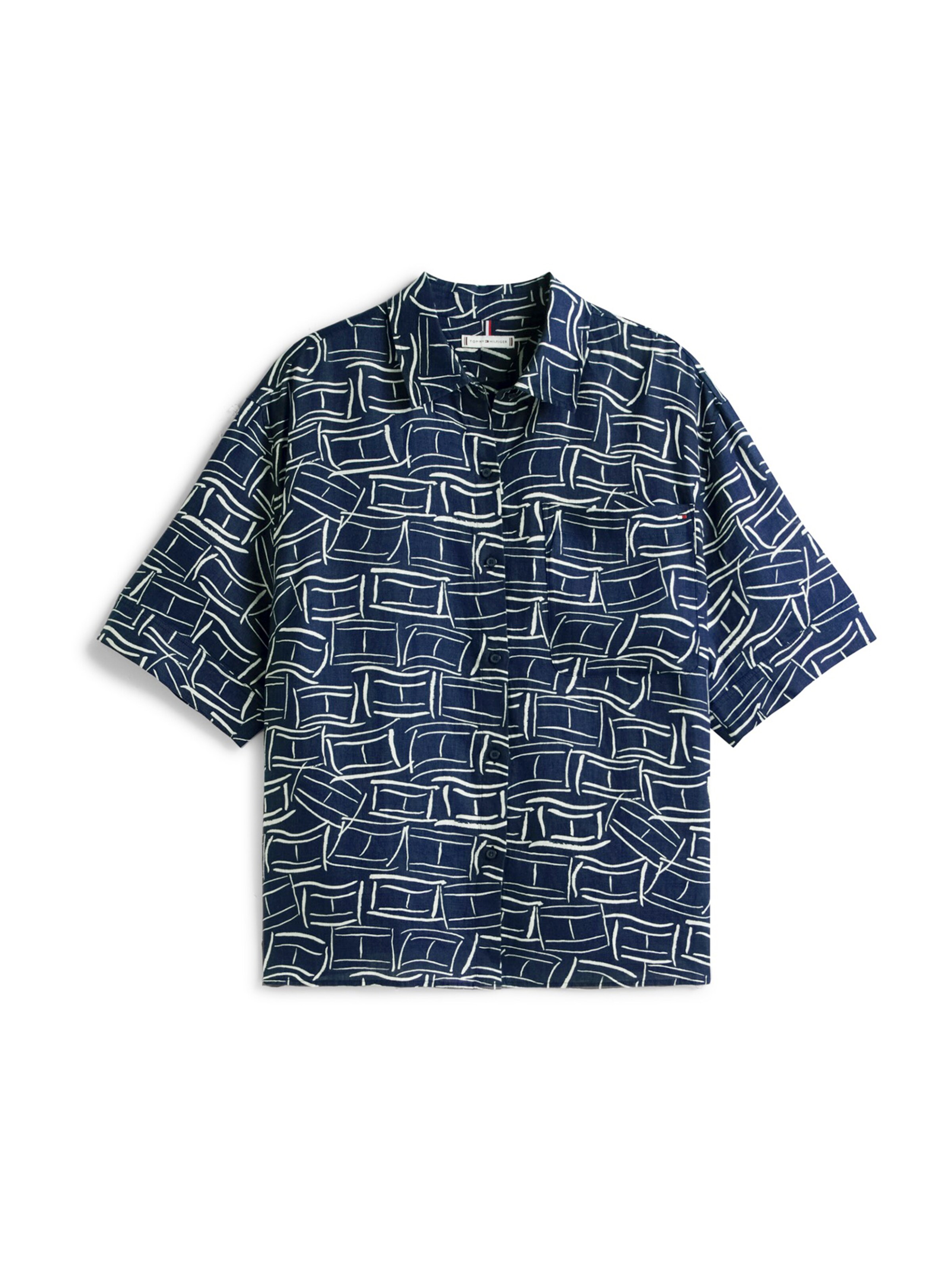 Camicia da donna 'ESS' di Tommy Hilfiger Curve in blu: frontale