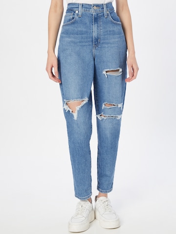 LEVI'S ® Tapered Jeans 'High Waisted Mom Jean' in Blue: front