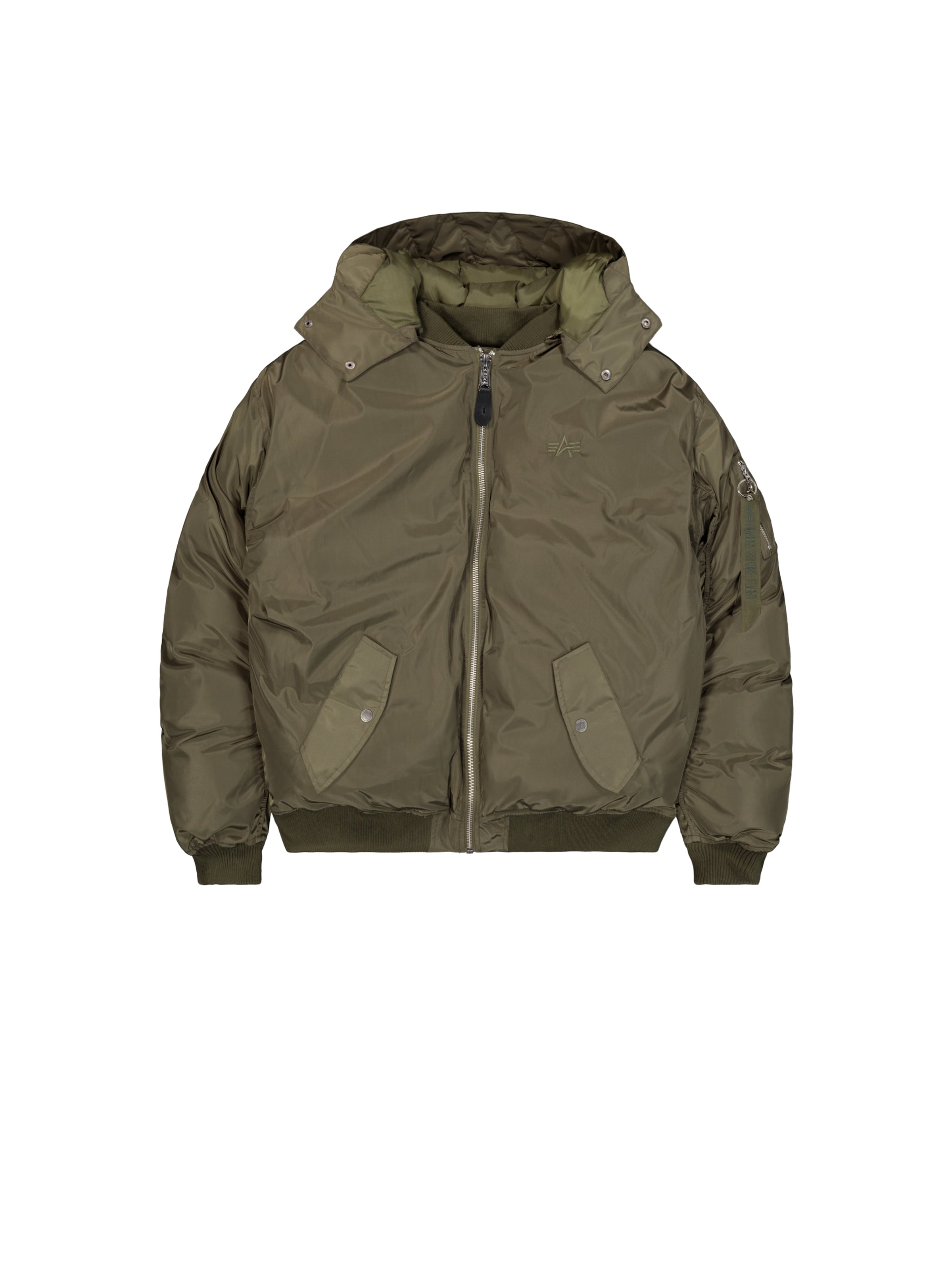 ALPHA INDUSTRIES Between-Season Jacket 'MA-1 Taffeta' in Green: front