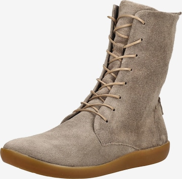 Bottines à lacets THINK! en beige : devant