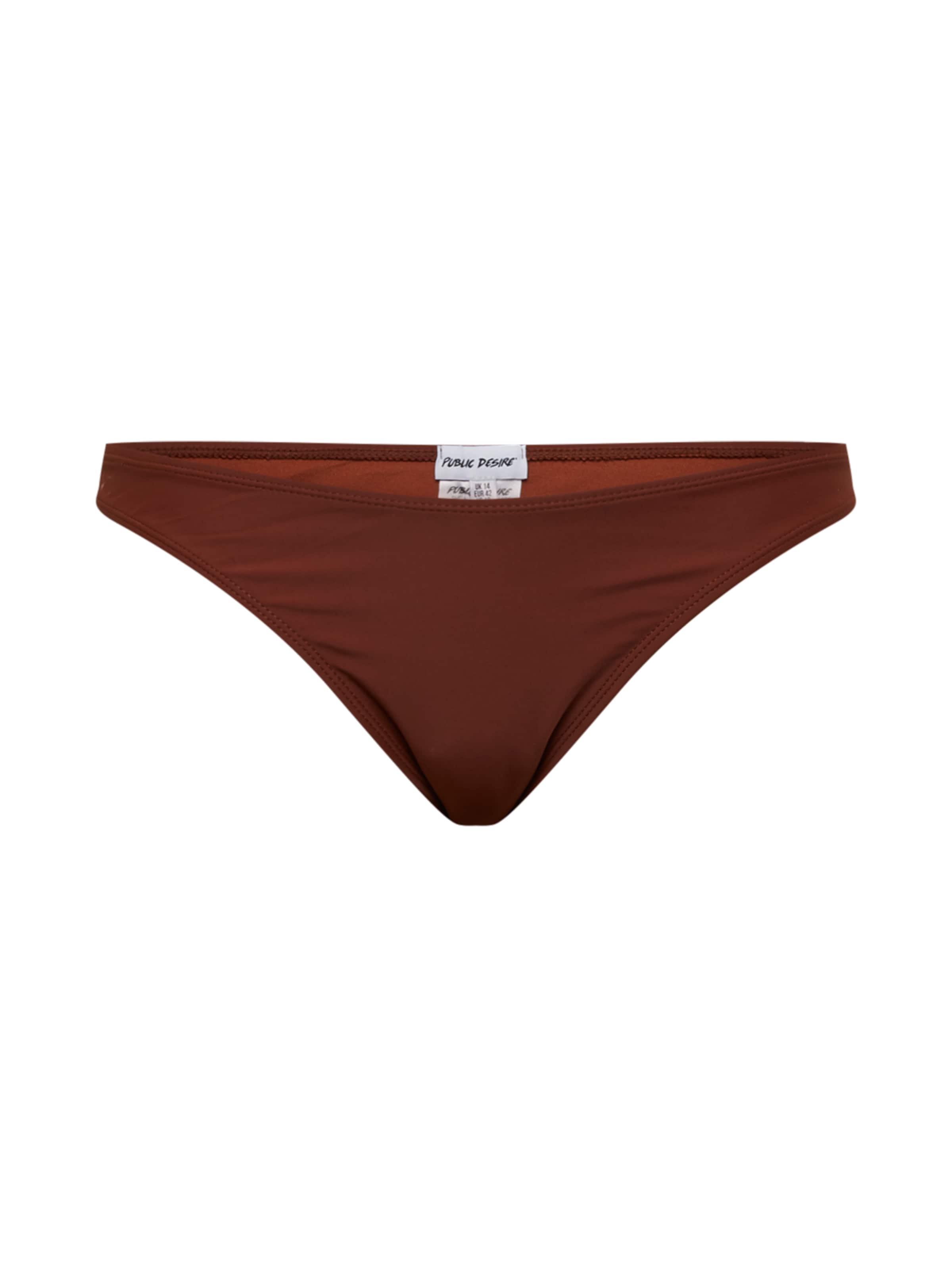 Pantaloncini per bikini di Public Desire Curve in marrone: frontale