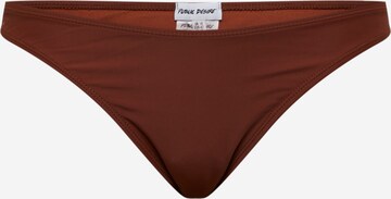 Public Desire Curve Bikini Bottoms in Brown: front