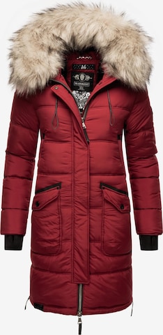 MARIKOO Winter Coat 'Chaskaa' in Red: front
