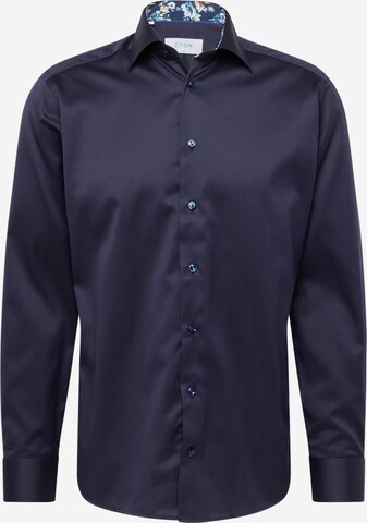 ETON Slim fit Button Up Shirt in Blue: front