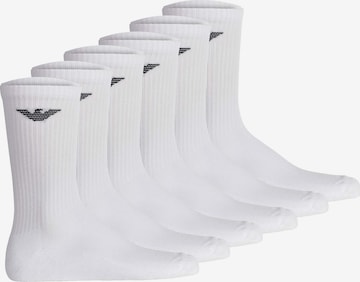 Calzino sportivo di Emporio Armani in bianco: frontale