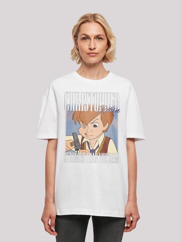 T-shirt oversize 'Winnie The Pooh Christopher Robin Montage' F4NT4STIC en blanc : devant
