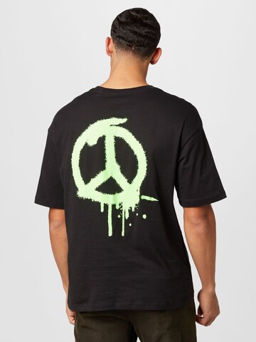 JACK & JONES T-Shirt 'PEACE' in Schwarz