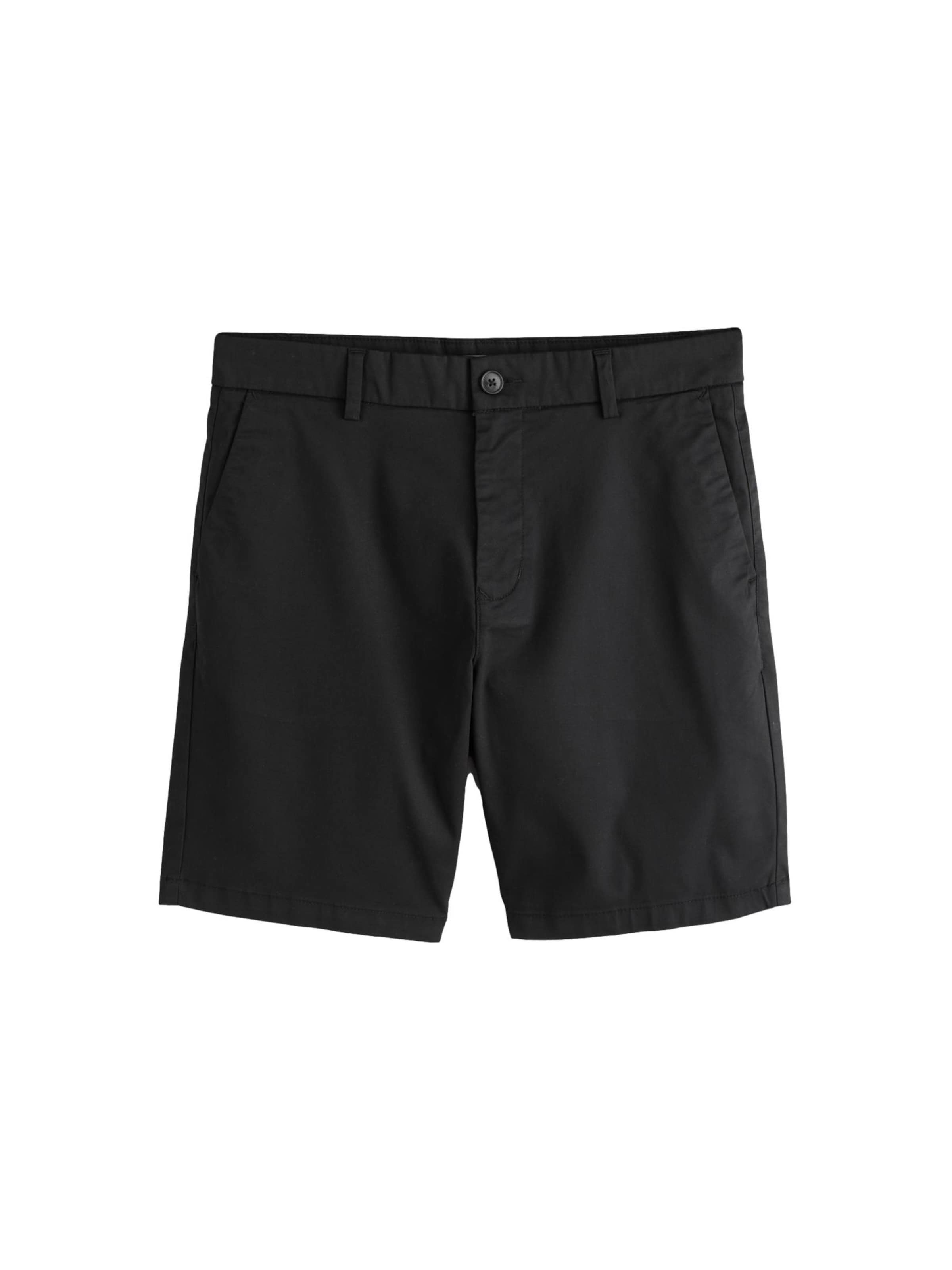 Next Regularen Chino hlače | črna barva: sprednja stran