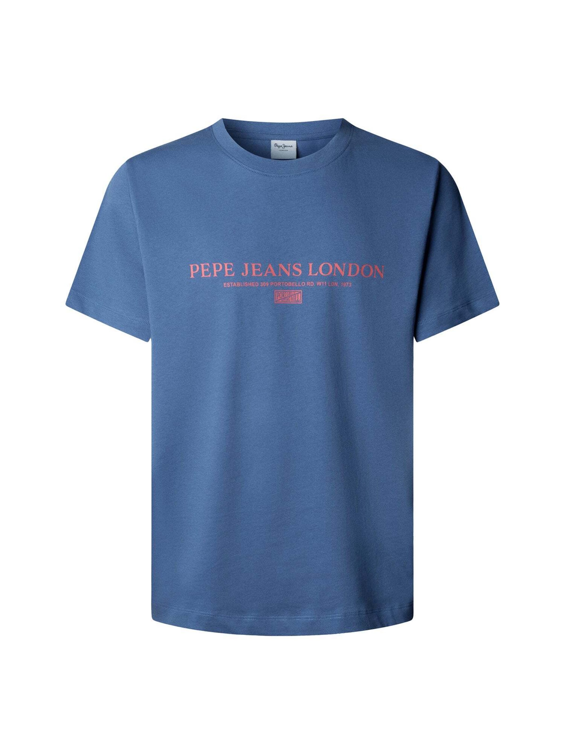 T-Shirt Pepe Jeans en bleu : devant