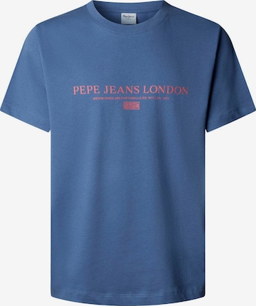 T-Shirt Pepe Jeans en bleu : devant