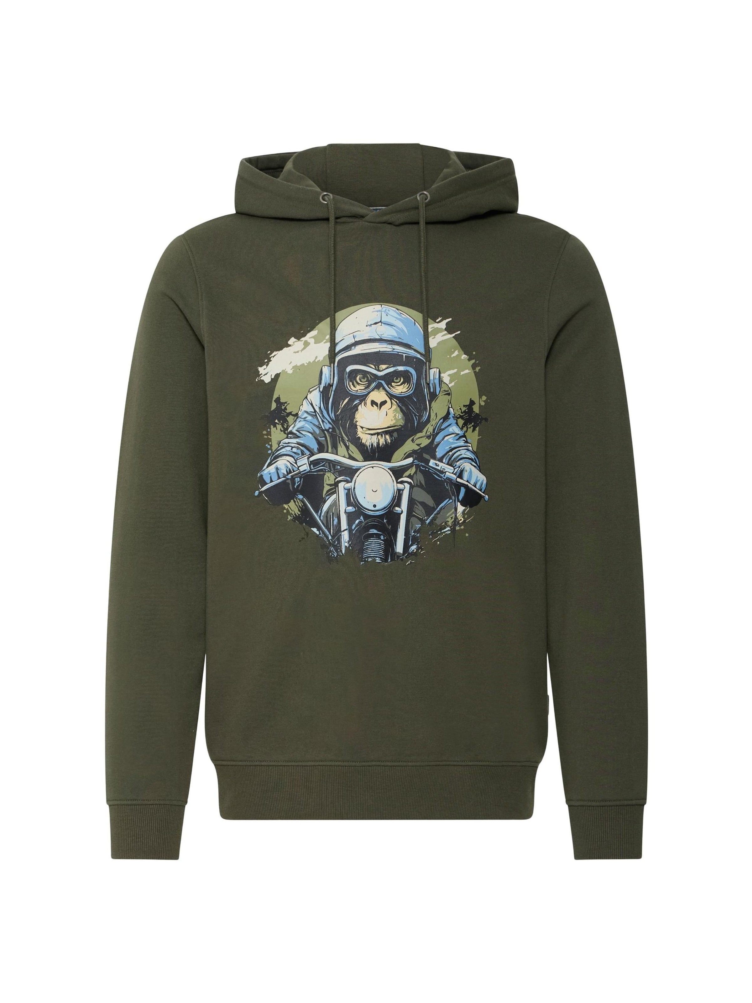 BLEND Sweater ' BHRona Animal print ' in Green: front