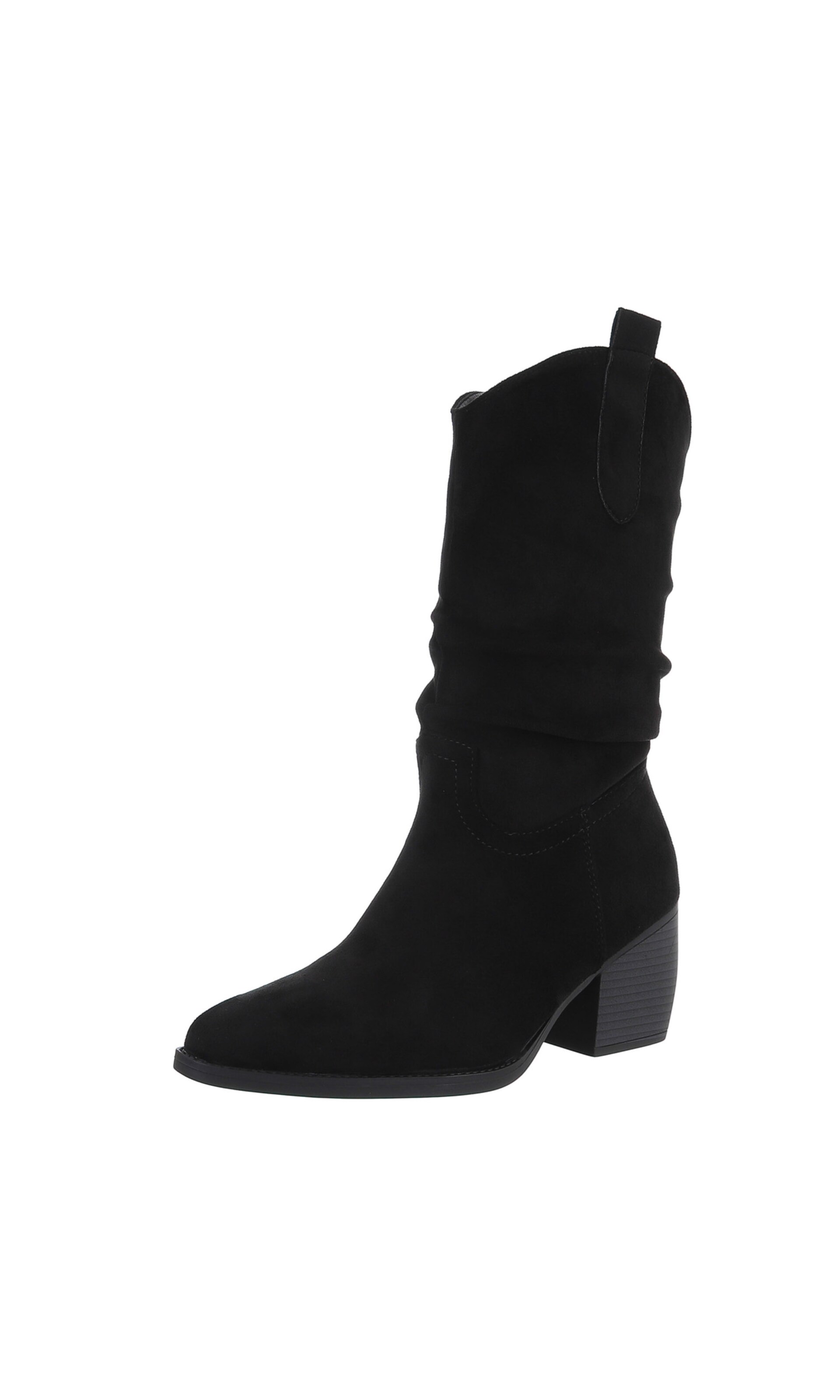 Ital-Design Cowboy Boots in Black: front