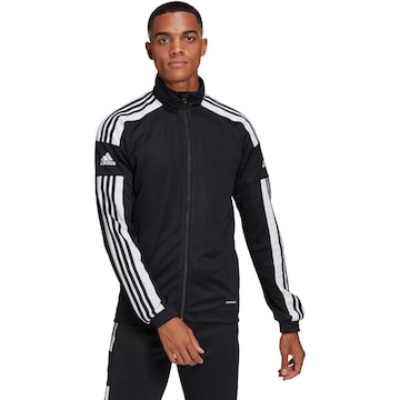 ADIDAS SPORTSWEAR Athletic Zip-Up Hoodie 'Squadra 21' in Black: front