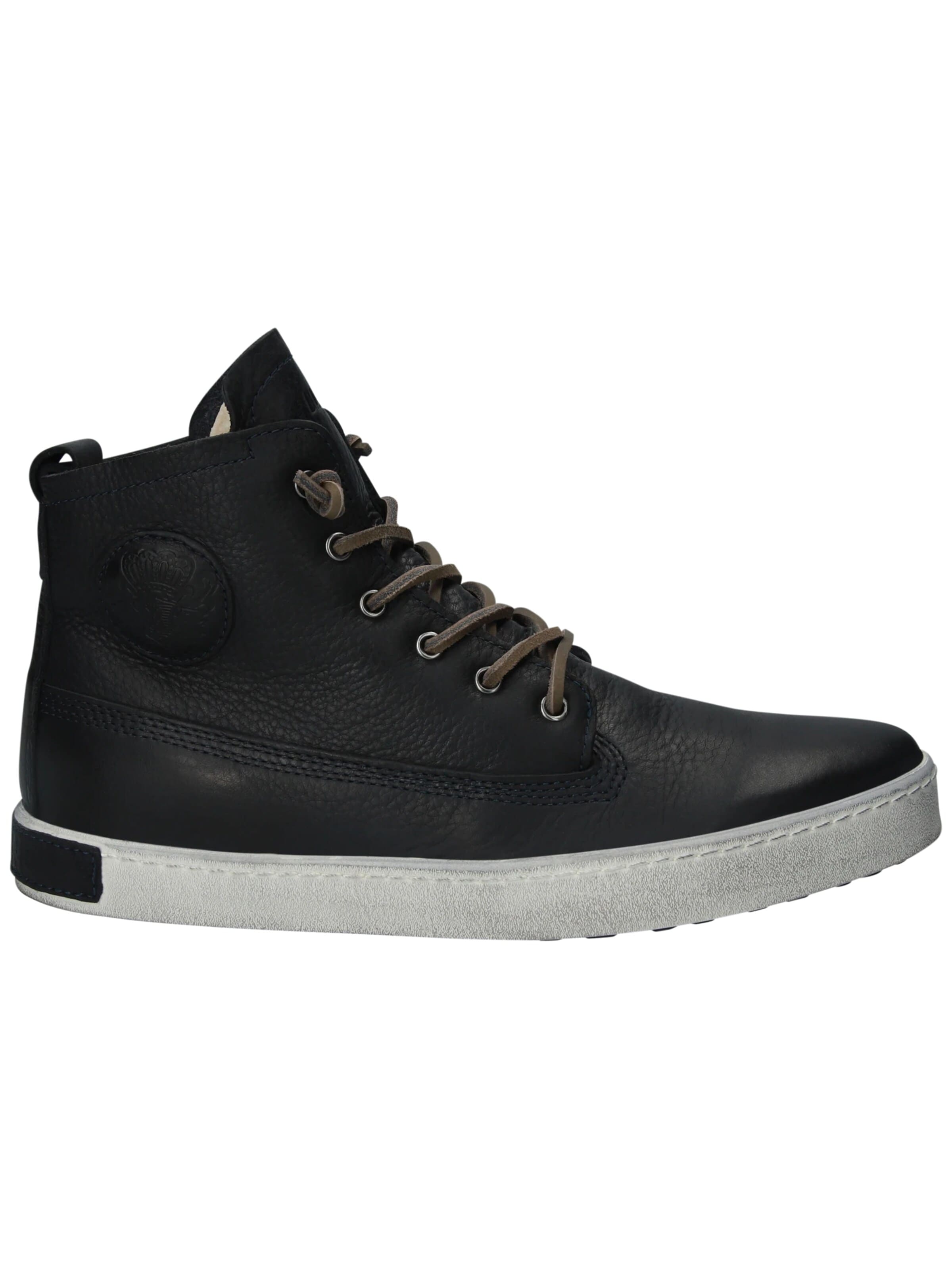 BLACKSTONE Hög sneaker i blå: framsida