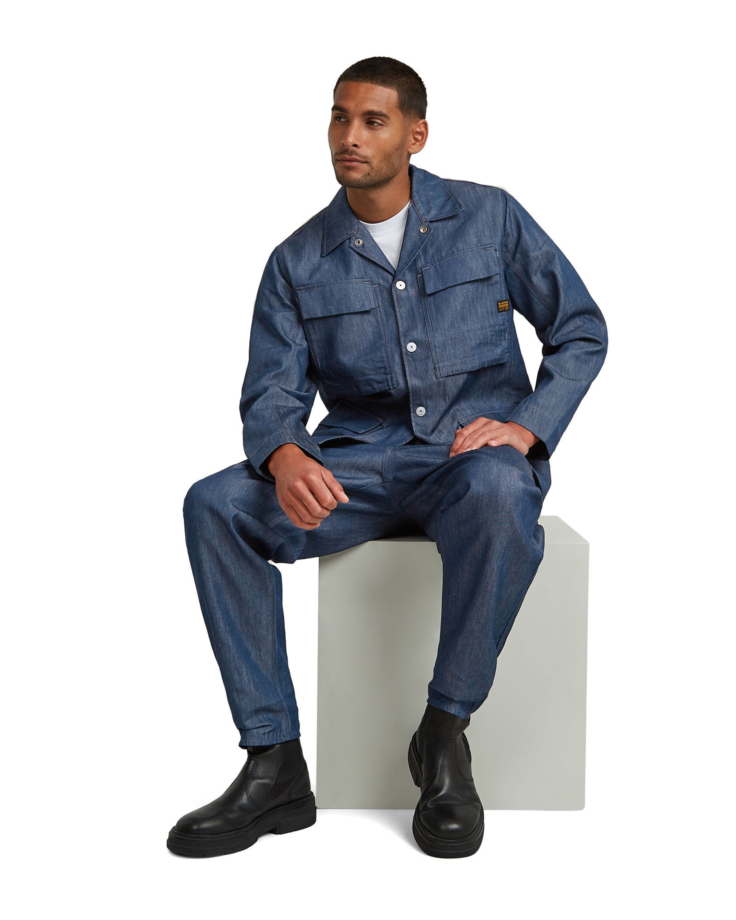 G-STAR Overshirt in Blau