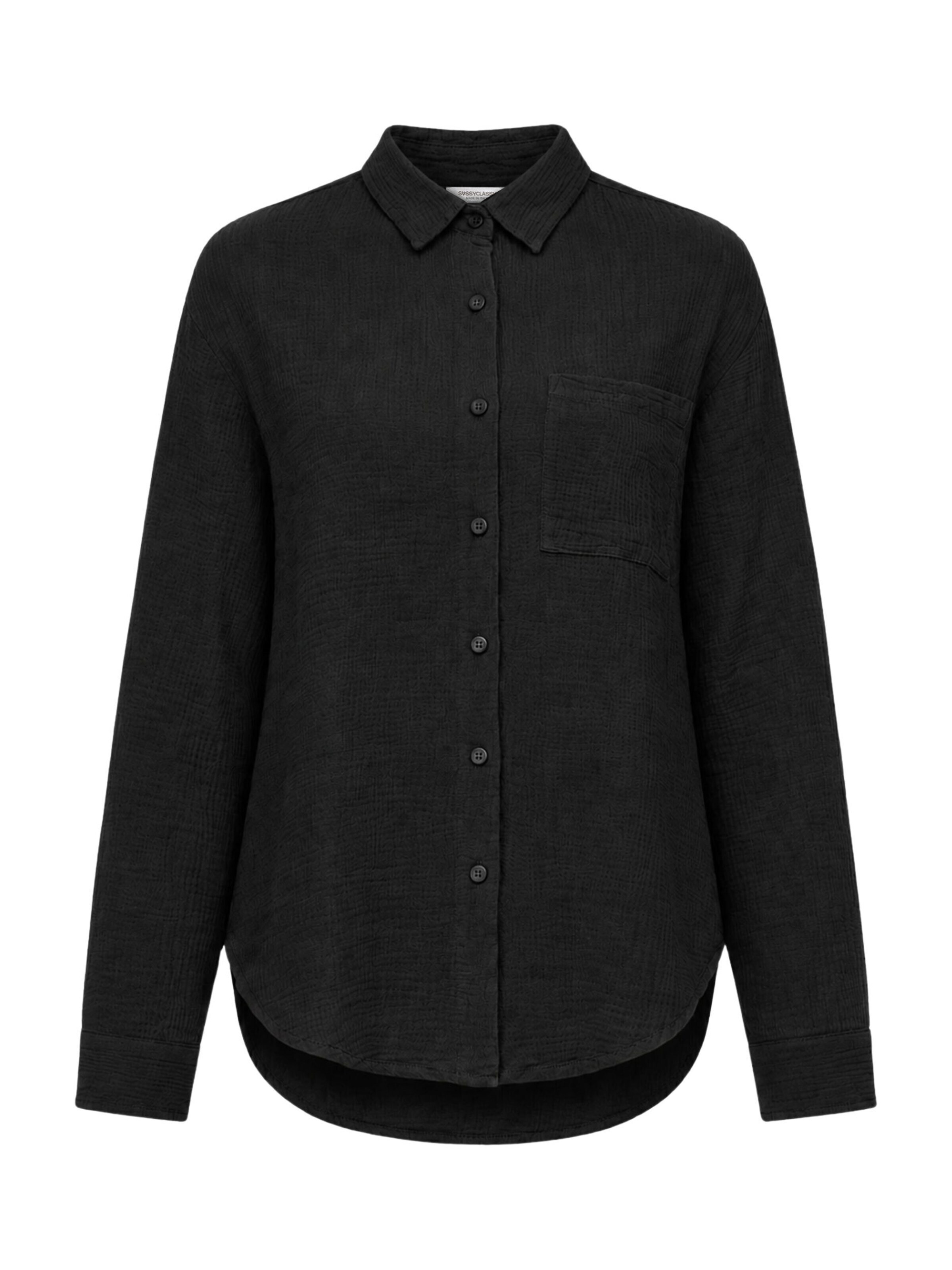 SASSYCLASSY Bluse‌‌‌‌‌‌‌‌‌‌ in Schwarz: Vorderseite