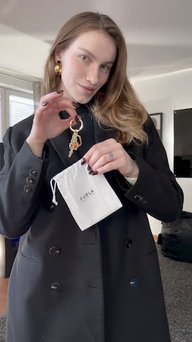 FURLA Key Ring 'BEE&FLOWERS' in Gold