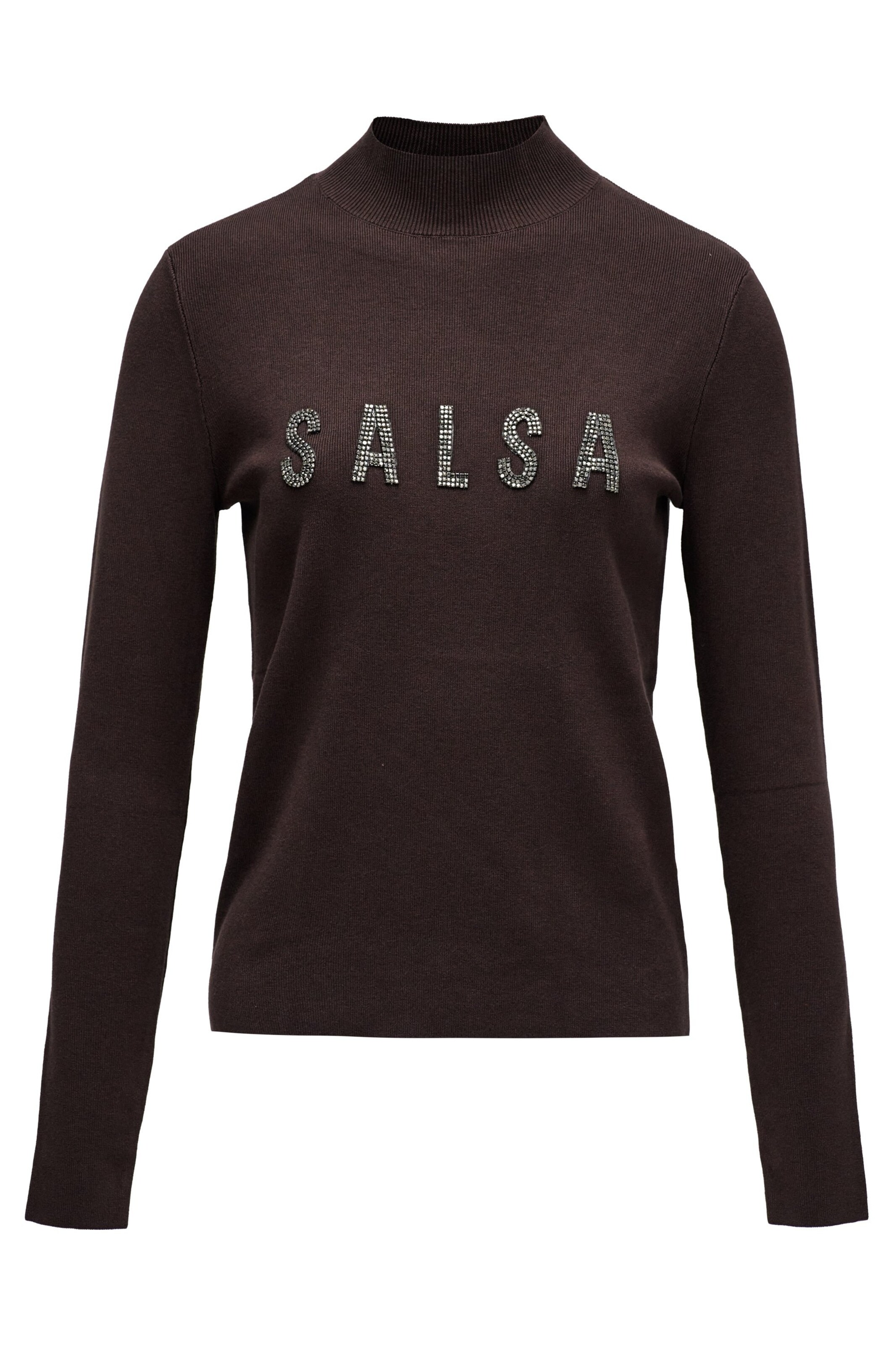 Salsa Jeans Langarm-shirts in Braun: Vorderseite