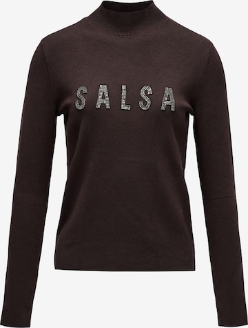 Salsa Jeans Langarm-shirts in Braun: Vorderseite