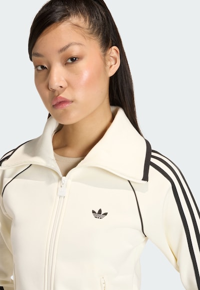ADIDAS ORIGINALS Sweatvest 'Firebird' in de kleur Zwart / Wit, Productweergave
