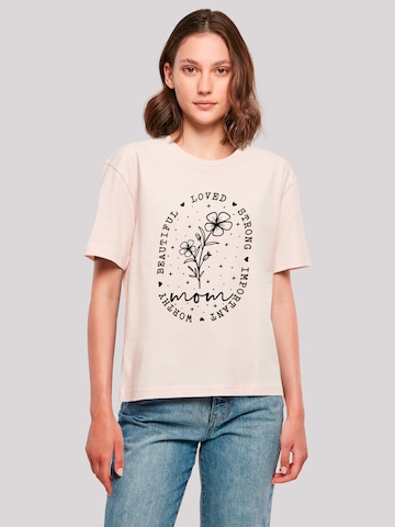 F4NT4STIC Shirt 'Mothers Day Black Art Print for Mom Best Mom Ever' in Pink: front