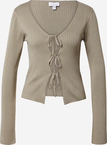 TOPSHOP Knit cardigan in Green: front