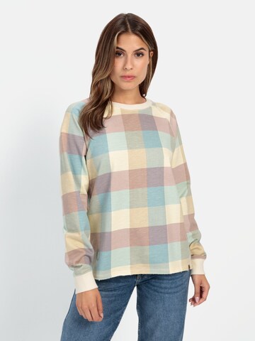 CAMEL ACTIVE Sweatshirt mit Karomuster in Mischfarben: Vorderseite