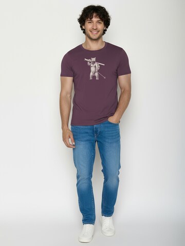 GREENBOMB Shirt ' Guide  Ski Bear ' in Red