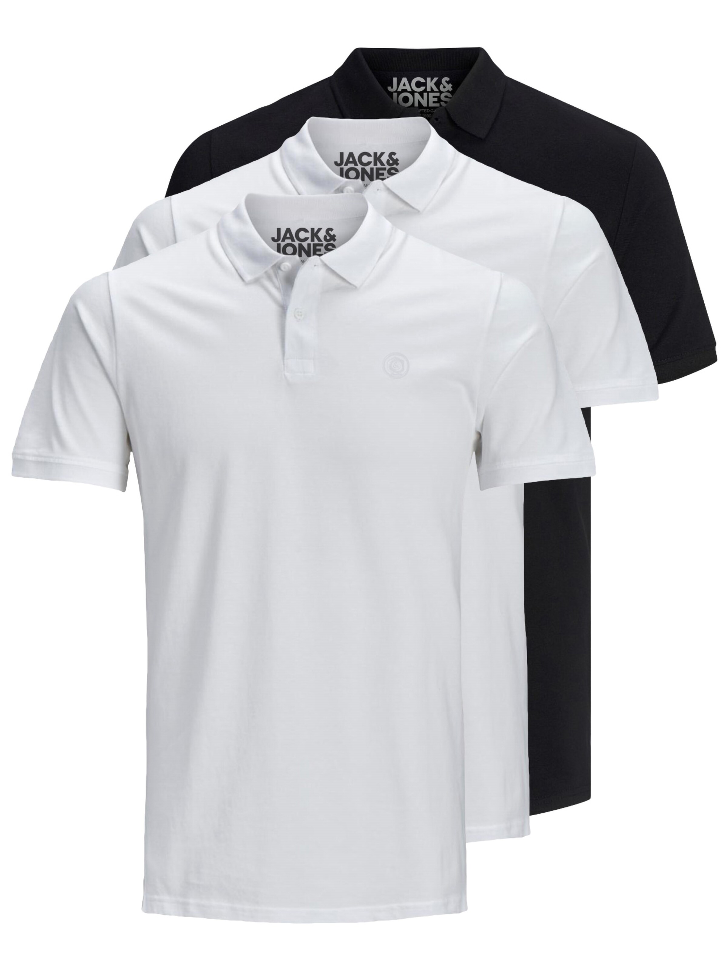 JACK & JONES Poloshirt 'JJBasic' in Schwarz: Vorderseite