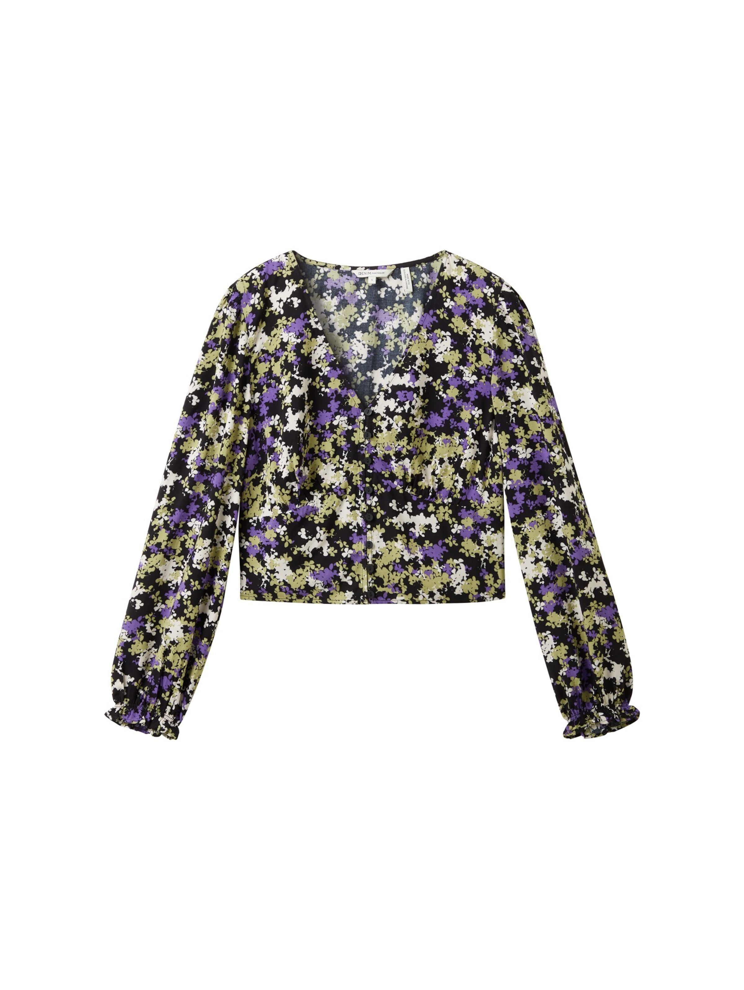 TOM TAILOR DENIM Bluse in Mischfarben: Vorderseite