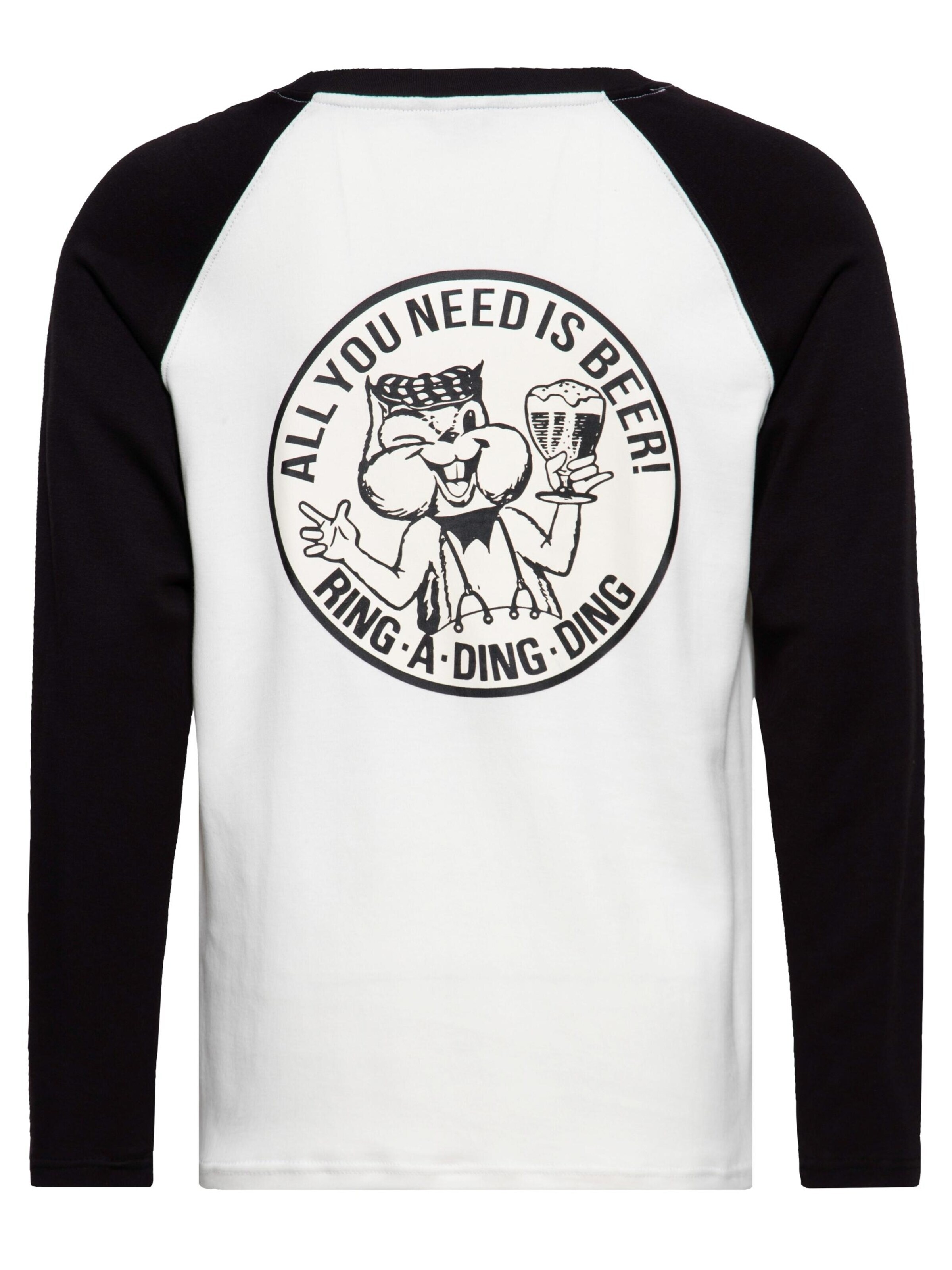 King Kerosin Shirt 'Ring-a-ding ding' in Weiß