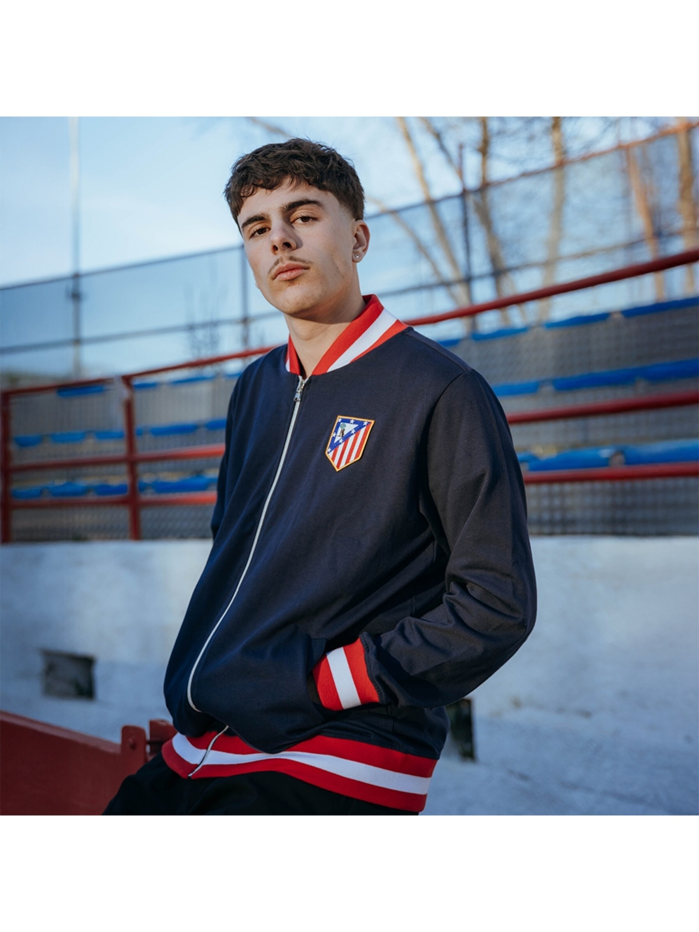 COPA FOOTBALL Sportjas 'Atletico de Madrid 1969 Retro Voetbaljack' in Blauw