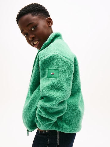 TOMMY HILFIGER Fleecová mikina – zelená