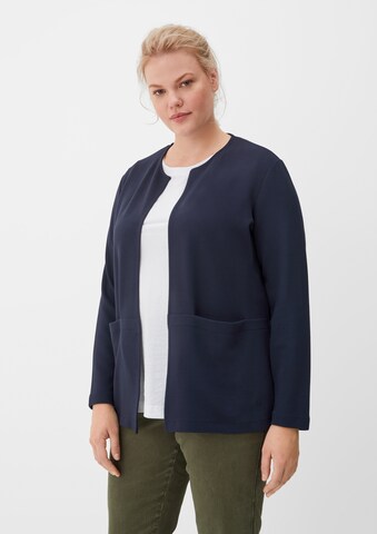 TRIANGLE Knit Cardigan in Blue: front