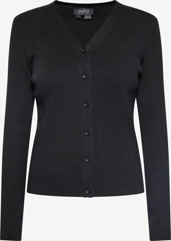 Cardigan usha BLACK LABEL en noir : devant