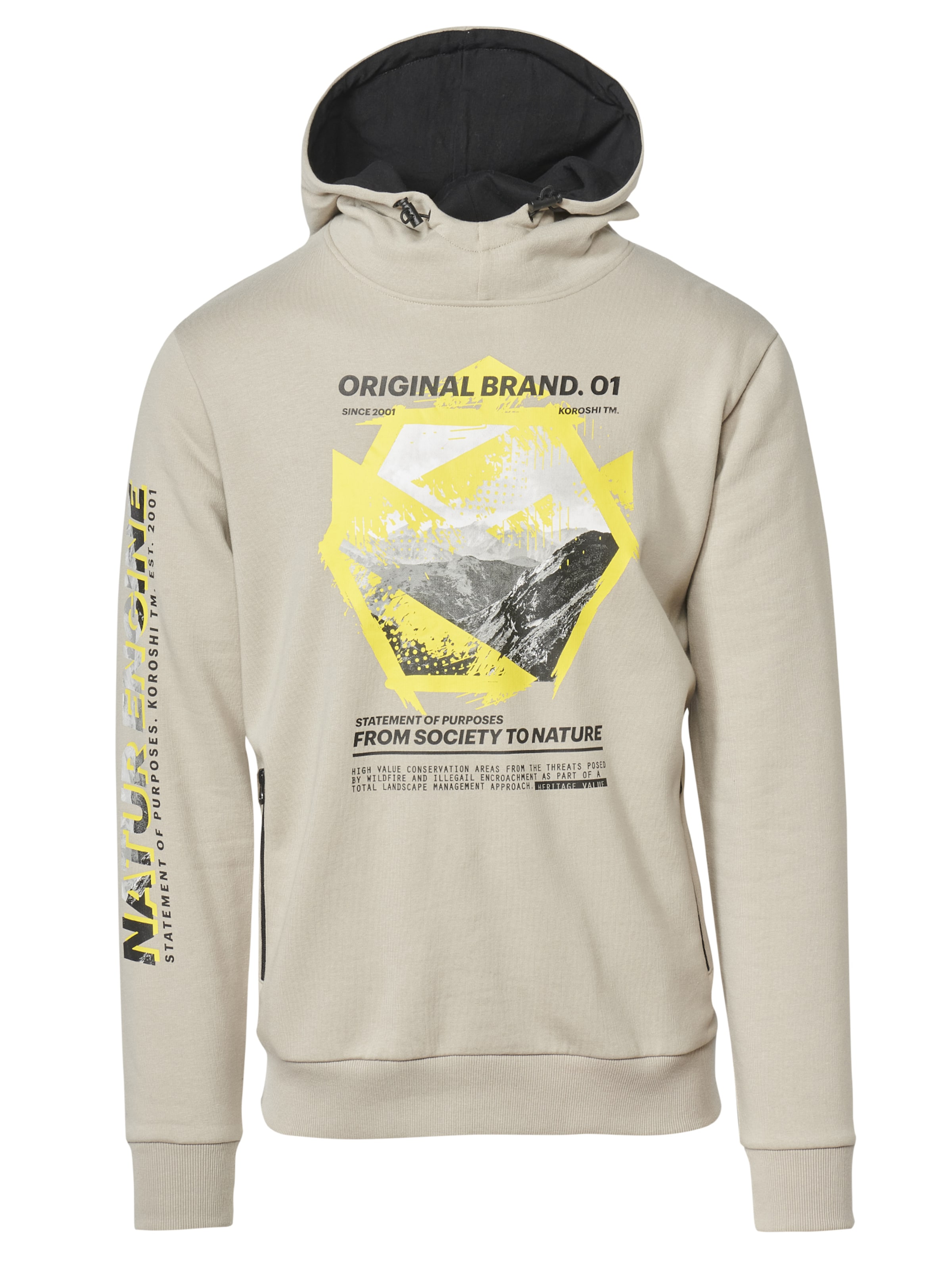 KOROSHI Sweatshirt in Beige: Vorderseite