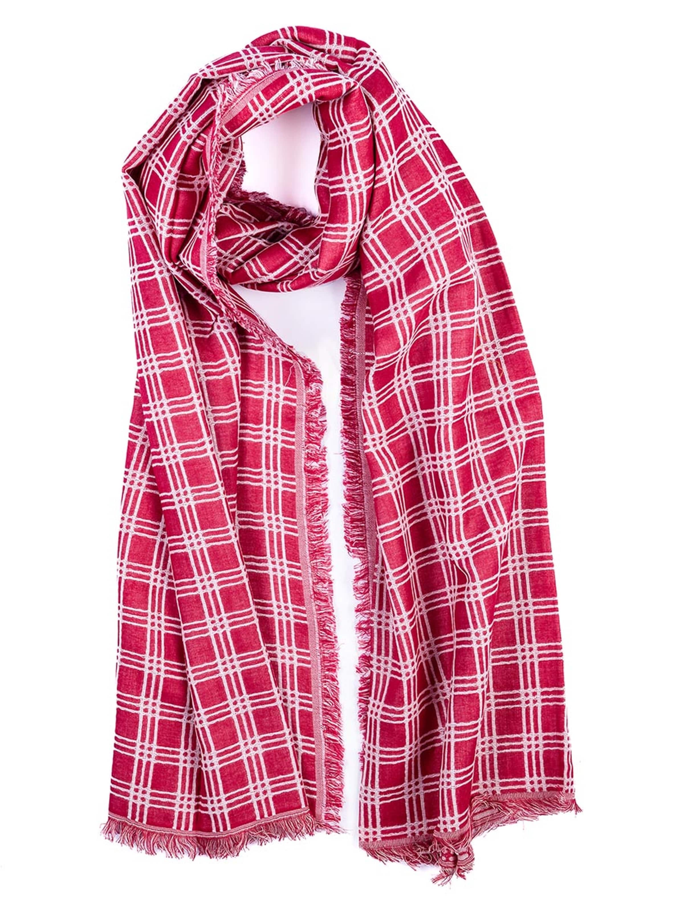 Passigatti Wrap 'Karoschal' in Red: front