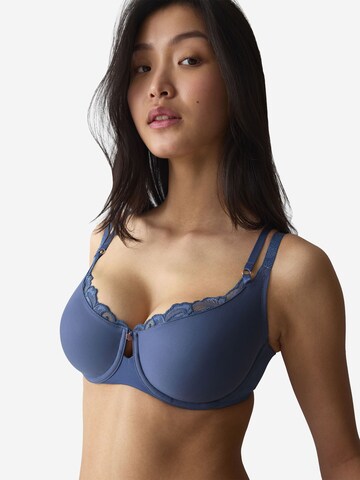 TRIUMPH Minimiser Bra ' Wild Gardenia Florale ' in Blue