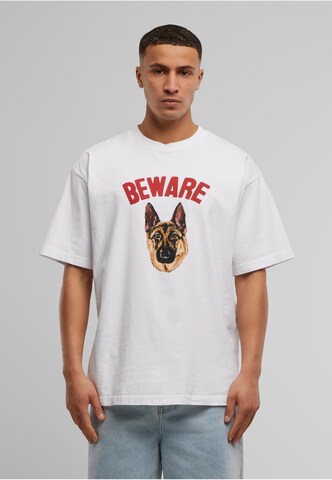 MARKET Shirt 'Beware Sign' in Wit: voorkant
