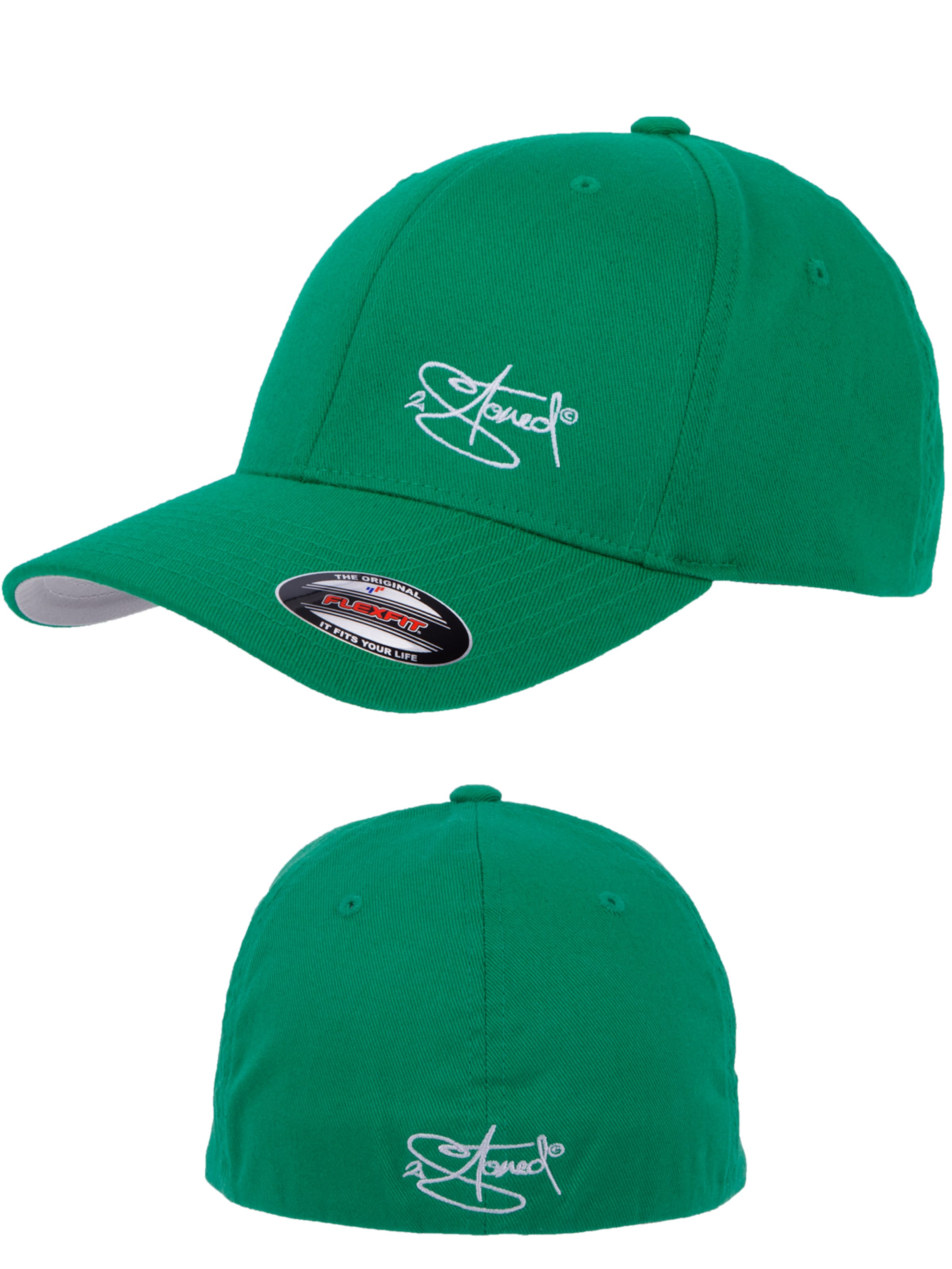 2Stoned Cap 'Flexfit Wooly Combed Classic' in Green