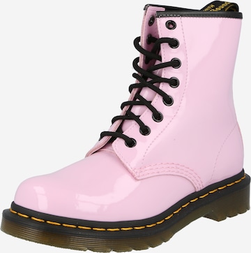 Dr. Martens Lace-Up Ankle Boots in Pink: front